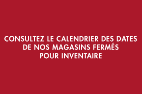 FERMETURE EXCEPTIONNELLE POUR INVENTAIRE