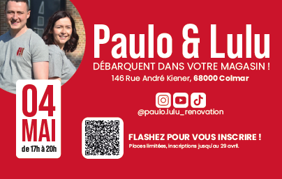 Paulo et Lulu d�barquent chez Gedimat Bleger Colmar le 4 mai !