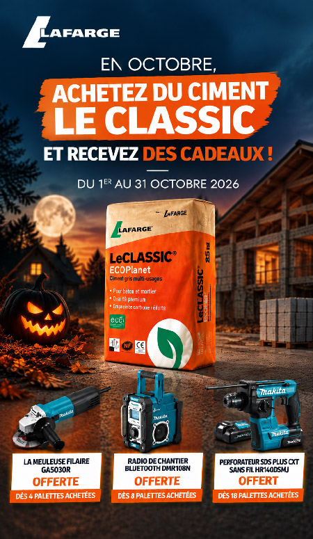 Offre Lafarge Le Classic ECOPlanet octobre 2026
