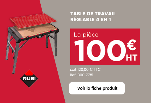 Table de travail rglable Rubi