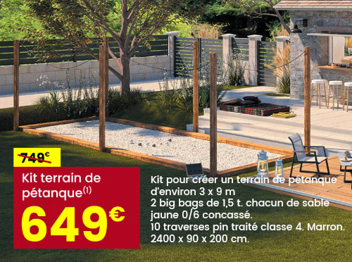 Kit terrain de ptanque