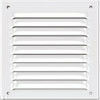 Grille mtallique  persiennes avec moustiquaire pose en applique dim.15x15cm aluminium blanc RAL 9010 - Gedimat.fr