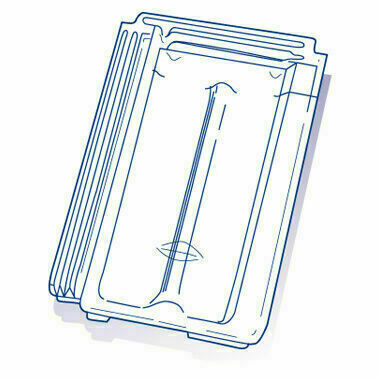 Tuile de verre MARSEILLE long.42,6cm larg.25,5cm - Gedimat.fr
