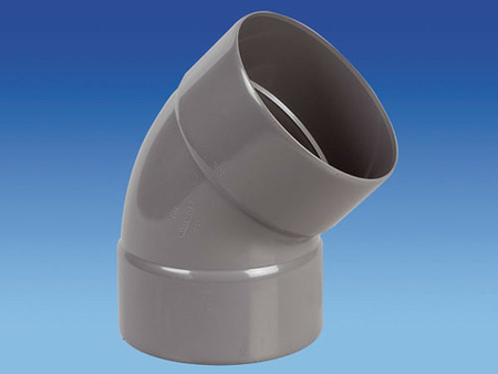 Coude d'évacuation en PVC à 45° femelle-femelle diam.110mm - Gedimat.fr