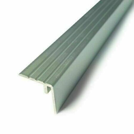 Nez de marche aluminium prof.25mm haut.24mm long.27cm finition coloris Titium Alu - Gedimat.fr