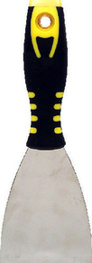 Couteau de peintre amricain inox manche bi matire noir/jaune N3 7,6cm - Gedimat.fr