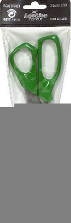 Ciseaux Lerche bouts pointus anneaux gainés plastique vert long.27cm - Gedimat.fr