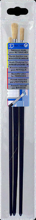 Brosse à tableau ronde fibres soies manche bois verni n°6-10-14 pochette de 3 pièces - Gedimat.fr