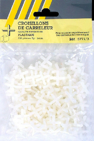 Croisillon de carreleur polythylne sachet de 250 pices 3mm - Gedimat.fr