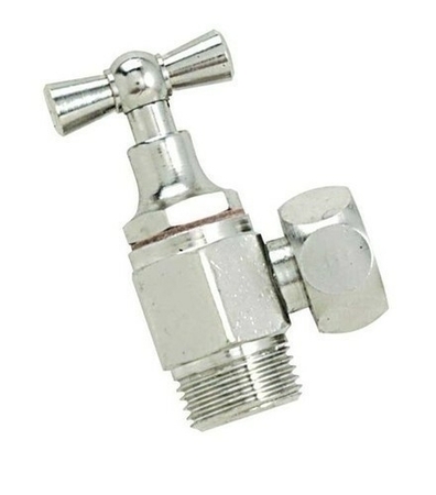Robinet de chasse équerre à clapet laiton chromé diam.12x17mm en vrac 1 pièce - Gedimat.fr