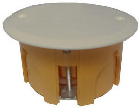 Boîte de dérivation avec couvercle pour cloison creuse ronde diam.65mm prof.40mm vendue sous film - Gedimat.fr