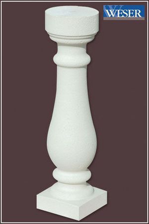 Balustre pierre reconstituée SAN SEBASTIAN 13x13cm haut.50cm coloris blanc - Gedimat.fr
