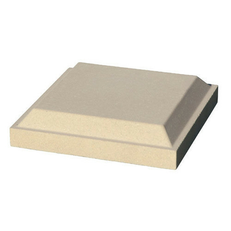 Chapeau de trumeau pierre reconstituée pour balustre séries 61/66/73 dim.32,5x32,5cm haut.7cm coloris blanc - Gedimat.fr
