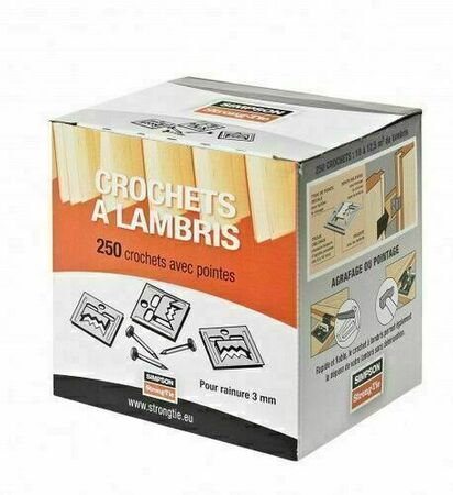 Clip à lambris acier galvanisé R3 + pointes boite de 250u - Gedimat.fr