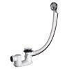 Vidage baignoire à câble + siphon haut.400mm boite chromé - Gedimat.fr