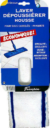 Housse microfibre bleu pour balai rasant 415x90mm - Gedimat.fr