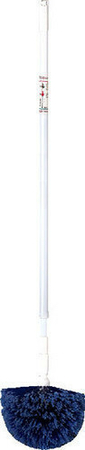 Tête de loup ronde fibres vinyle manche télescopique métal gainé plastique long.110cm - Gedimat.fr