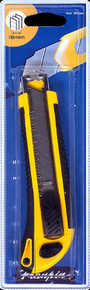 Cutter 18mm corps bi matire professionnel jaune/noir - Gedimat.fr