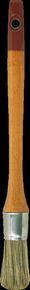 Brosse pouce mlange soies fibres synthtiques spcial vernis et lasure professionnel manche bois verni n4 diam.25mm - Gedimat.fr