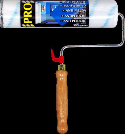 Rouleau polyester tissé spécial acryl professionnel manche bois verni larg.250mm diam.48mm - Gedimat.fr