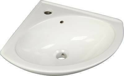 Lave-mains d'angle en porcelaine dim.38x38cm blanc - Gedimat.fr