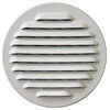 Grille métallique ronde à lames persiennes avec moustiquaire diam.100mm blanc - Gedimat.fr