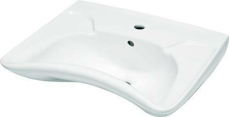 Lavabo mobilité réduite en porcelaine haut.60cm long.51cm blanc - Gedimat.fr