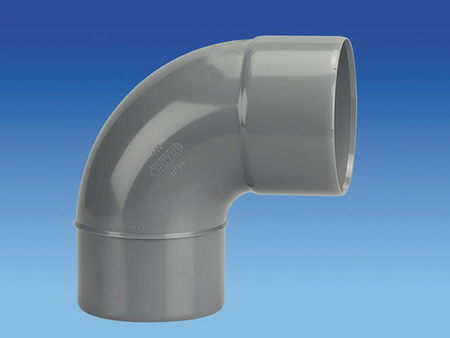 Coude d'évacuation en PVC à 87°30 mâle-femelle diam.100mm - Gedimat.fr