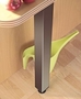 Pied de snack fixe carré chromé dim.6x6cm long.1,10m +ou- 18mm - Gedimat.fr