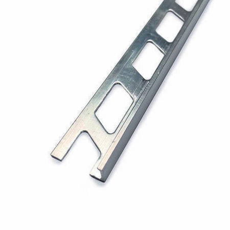 Arrêt de cornière carrelage aluminium ép.10mm larg.23mm long.2,50m finition Naturel - Gedimat.fr