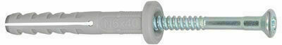 Chevilles à frapper nylon FISCHER NU-ZZ diam.6mm long.55mm 50 pièces - Gedimat.fr
