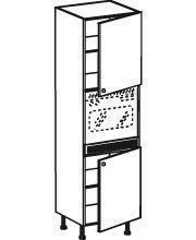 Meuble de cuisine ANTHRACITE armoire four 2 portes haut.200cm larg.60cm - Gedimat.fr