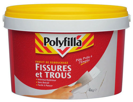 Enduit de rebouchage fissures et trous instantané pâte 1kg - Gedimat.fr