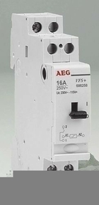 Télérupteur modulaire monopolaire AEG 16A 220V 1 contact NO - Gedimat.fr
