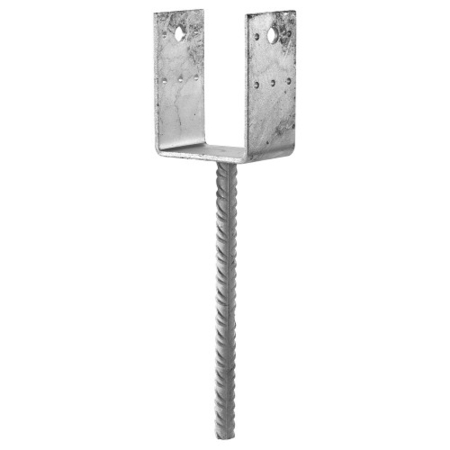 Pied de poteau PPD TYPE U long.70mm haut.126,5mm prof.70mm - Gedimat.fr