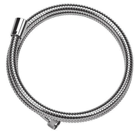 Flexible laiton chrome simple agrafage 1,50m - Gedimat.fr