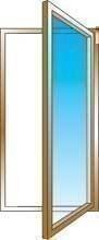 Fenêtre bois exotique lamellé collé sans aboutage 1 vantail ouvrant à la française vitrage transparent droit tirant haut.45cm larg.40cm - Gedimat.fr