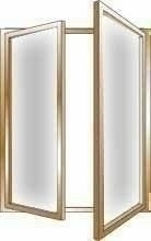 Fenêtre bois exotique lamellé collé sans aboutage 2 vantaux ouvrant à la française vitrage transparent haut.1,45m larg.1,00m - Gedimat.fr
