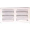 Grille de ventilation en aluminium avec moustiquaire long.300mm larg.200mm blanc - Gedimat.fr