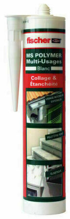 Colle multi usages MS polymer blanc - cartouche de 290ml - Gedimat.fr