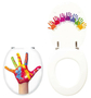 Abattant WC en bois compressé 3,4kg charnières inox coloris décor Kids color - Gedimat.fr