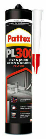 Colle multi-usages P300 polymère cartouche 385g blanc - Gedimat.fr