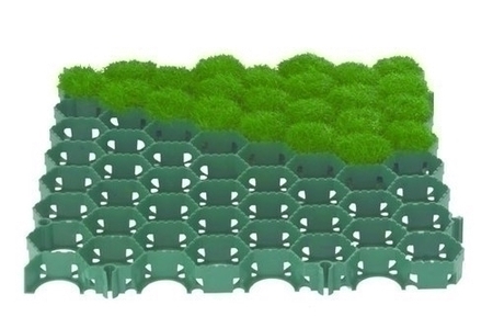 Dalle gazon PLASTIDAL en PVC ép.3,8cm dim.50x50cm - Gedimat.fr