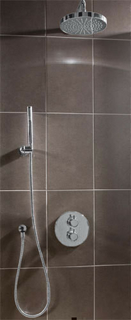 Kit à encastrer rond 2 fonctions KIRUNA laiton diam.20cm chromé - Gedimat.fr