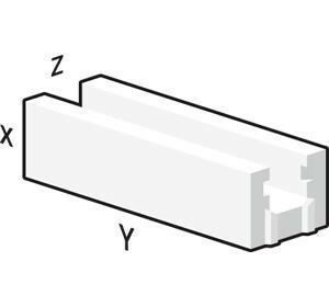 Bloc béton cellulaire chainage horizontal U long.60cm haut.25cm ép.24cm - Gedimat.fr