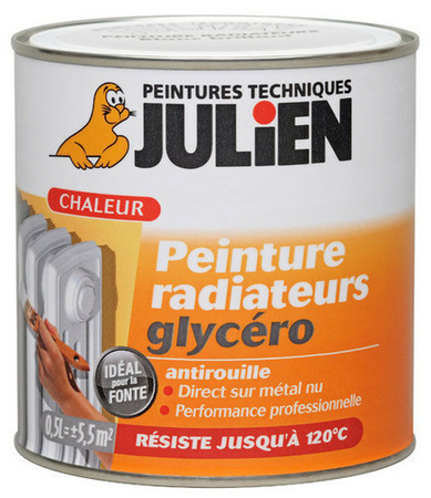Peinture radiateur RADIAT GLYCÉRO - Blanc mat 0,5 L - Gedimat.fr