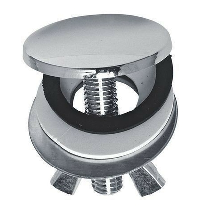 Cache-trou en laiton chrome diam.43 - Gedimat.fr