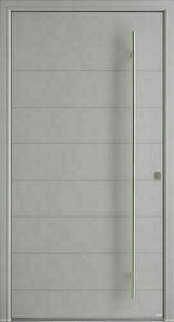 Porte d'entre PHOSPHORE en aluminium droite poussant haut.2,15m larg.1,20m laqu blanc - Gedimat.fr