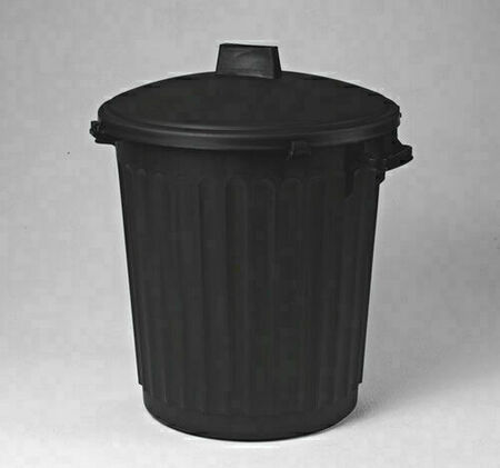 Poubelle 80L avec couvercle Noire - Gedimat.fr