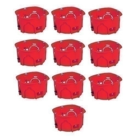 Boîte d'encastrement 1 poste pour cloison creuse diam.67mm prof.40mm vendu en lot de 10 pièces - Gedimat.fr